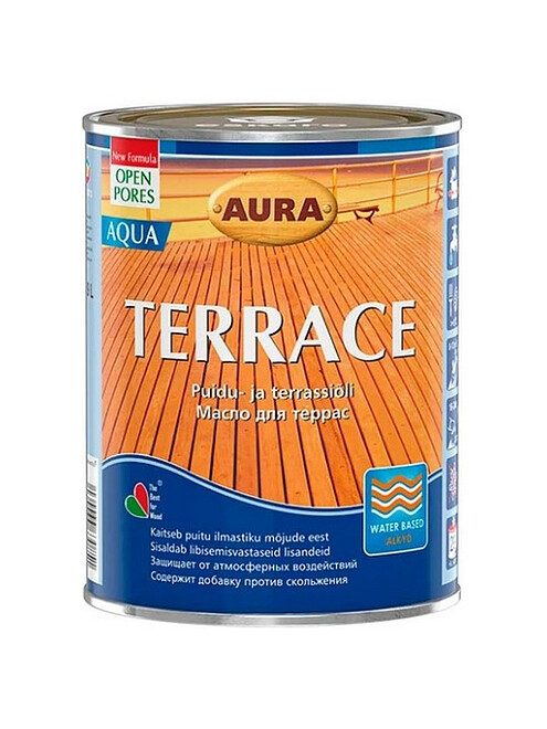 Масло для террас Aura Terrace Aqua коричневый, 0,9л 495x660 Масло для террас Aura Terrace Aqua коричневый, 0,9л 495x660 в Материке