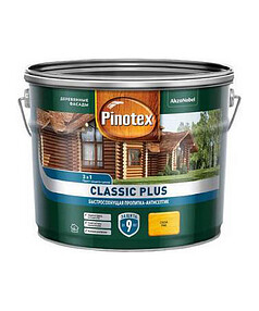 Пропитка-антисептик Pinotex Classic Plus 3 в 1 Сосна 9л