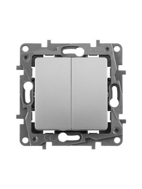 Выключатель прох. Legrand ETIKA 672412 2кл. алюмин. 495x660 Выключатель прох. Legrand ETIKA 672412 2кл. алюмин. 495x660 в Материке