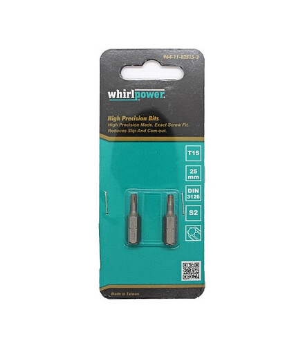 Бита WHIRLPOWER T15 25мм 2шт/уп. 438x503 в Материке