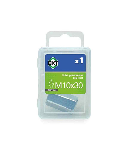 Гайка удлиняющая М10х30, DIN 6334 (уп=1шт) B007188 438x503 в Материке