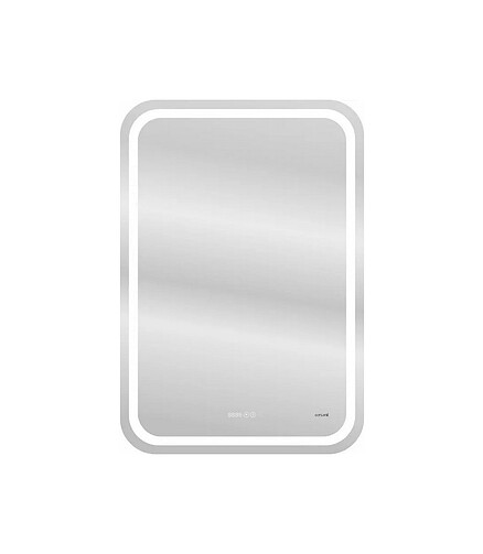 Зеркало LED 051 DESIGN PRO 550x800мм: LED-подсветка, Bluetooth, антизапотеваниe 438x503 в Материке
