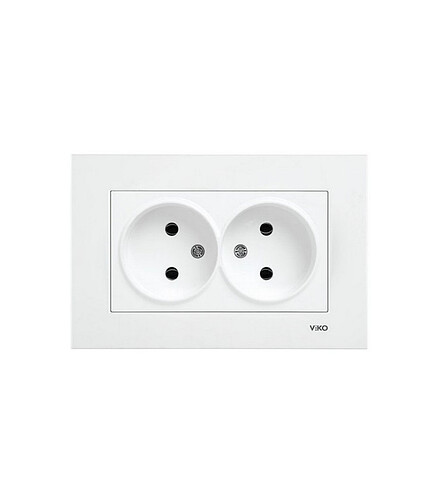 Розетка Viko KARRE 90960055 2мест. белый 438x503 в Материке