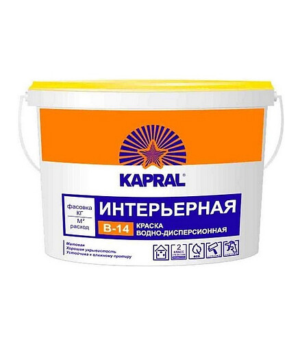 Краска Kapral В-14 матовая, 7,5кг 438x503 в Материке