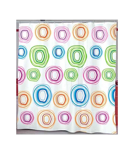 Штора для ванной комнаты COLOR CIRCLE 180х200см (100% полиэстр) 438x503 в Материке