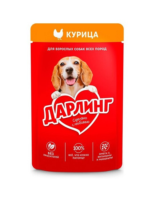 Корм для собак ДАРЛИНГ курица, подлива (75г) 495x660 Корм для собак ДАРЛИНГ курица, подлива (75г) 495x660 в Материке