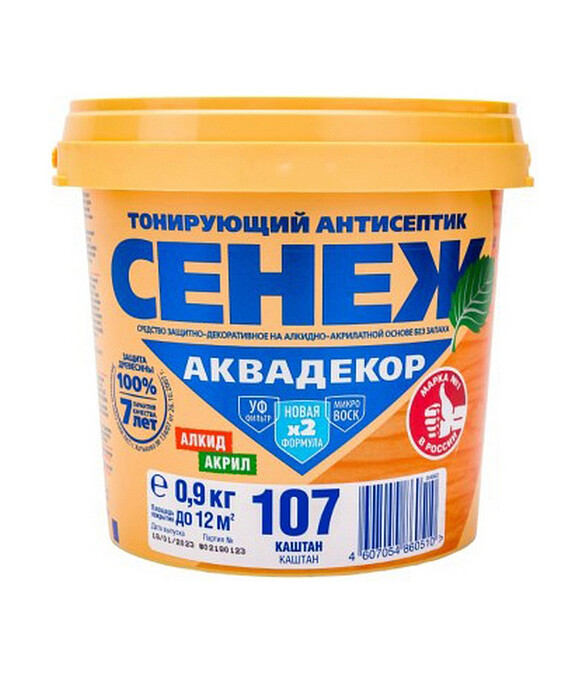 Антисептик Сенеж АКВАДЕКОР 107 каштан, 0,9 кг 586x674 Антисептик Сенеж АКВАДЕКОР 107 каштан, 0,9 кг 586x674 в Материке