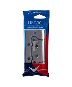 Петля дверная накладная AVERS 100*75*2,5-B2-CR, хром