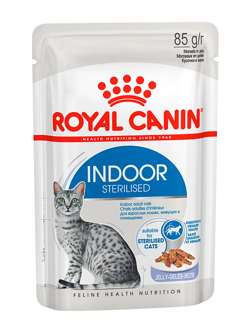 Корм для кошек Royal Canin Indoor Sterilised кусочки в желе (85г) 495x660 Корм для кошек Royal Canin Indoor Sterilised кусочки в желе (85г) 495x660 в Материке