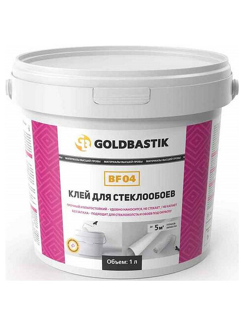 Клей Goldbastik для стеклообоев, 1л 495x660 Клей Goldbastik для стеклообоев, 1л 495x660 в Материке