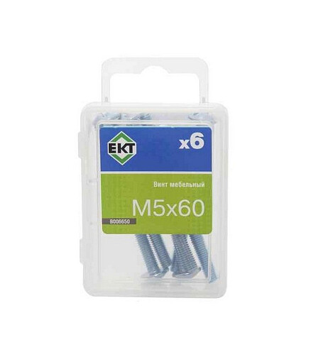 Винт мебельный 5х60 шлиц KOMBI, цинк (уп=6шт) B006650_BOX 438x503 в Материке