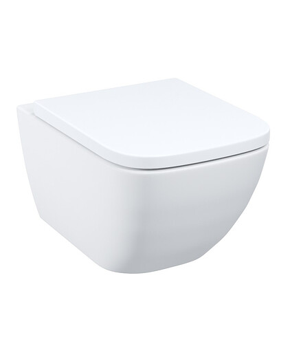 Унитаз TORR безободковый подвесной с сиденьем Duroplast Soft Close Easy Fix 438x503 в Материке
