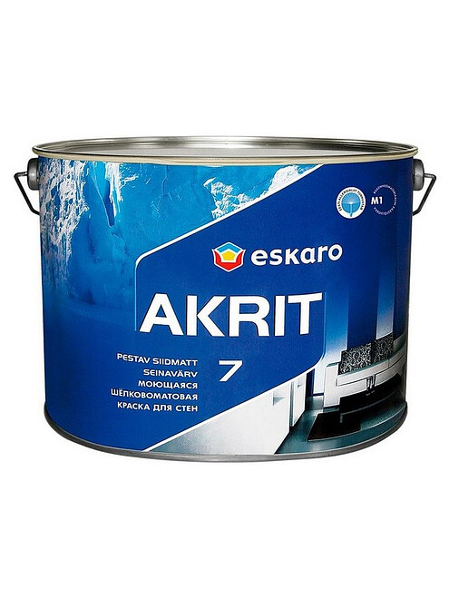 Краска Eskaro Akrit-7 шелк/матовая 9,5л 495x660 в Материке