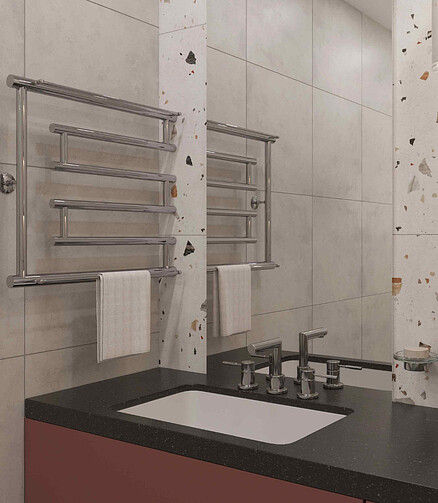 Полотенцесушитель PRESTIGE ПМ.7.50Х60 (1") 438x503 в Материке - Вариант 3