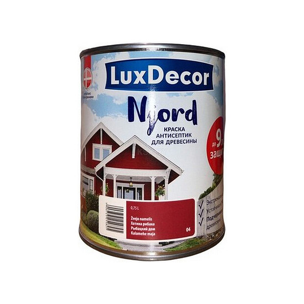 Краска LuxDecor Njord антисептик д/древесины Рыбацкий дом 0,75л