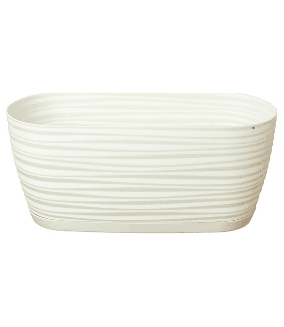 Ящик балконный SAHARA Petit с поддоном (26,7x12,6x11,8см) пластик крем 3110-001 586x674 в Материке
