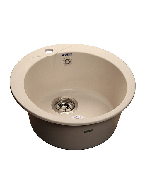 Мойка GRANFEST R480 круглая D480мм иск.мрамор-бежевый (сифон в комплекте) 495x660 Мойка GRANFEST R480 круглая D480мм иск.мрамор-бежевый (сифон в комплекте) 495x660 в Материке