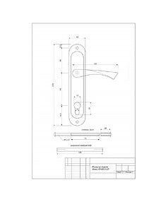 Ручка дверная на планке AVERS HP-85.0123-CR, хром 238x286 в Материке - Вариант 2