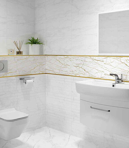 Плитка Cersanit CALACATTA 29,8х59,8см 1,25м2 цвет белый 438x503 в Материке