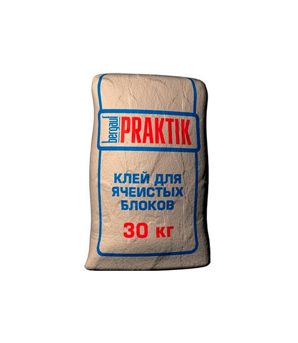 Клей Bergauf Praktik для блоков, 30кг 586x674 Клей Bergauf Praktik для блоков, 30кг 586x674 в Материке