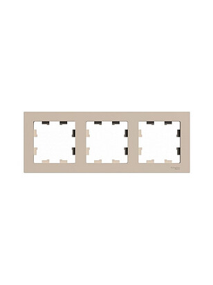 Рамка SE ATLAS Design ATN001203 3мест. песочный 238x286 в Материке