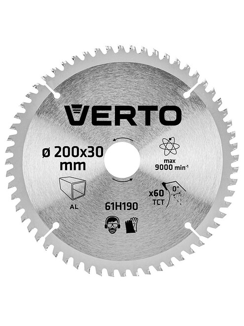 Диск пильный по алюм. VERTO 200х30мм 60зуб. 61H190 495x660 Диск пильный по алюм. VERTO 200х30мм 60зуб. 61H190 495x660 в Материке