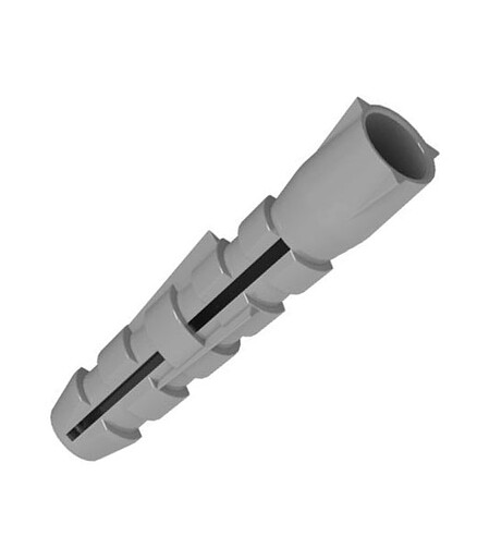 Дюбель распорный 8х40мм без борта OptimPlast, серый (уп=10шт) 438x503 в Материке