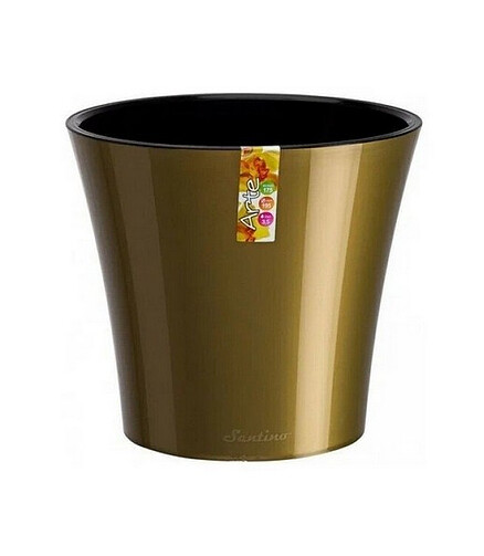 Кашпо ARTE с автополивом (16,5x15см) пластик золотой ART20GLD/BL 438x503 в Материке