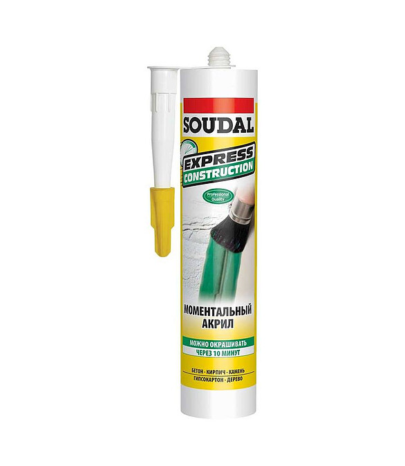 Герметик SOUDAL EXPRESS акриловый белый, 280мл 586x674 в Материке
