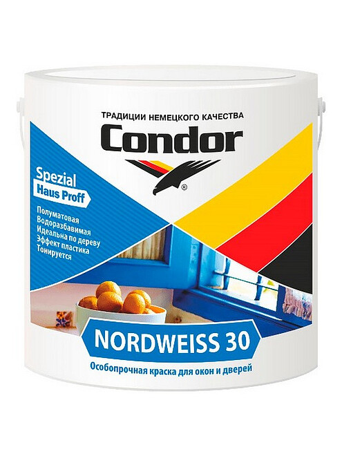 Краска Condor Nordweiss 30, 3кг 495x660 Краска Condor Nordweiss 30, 3кг 495x660 в Материке
