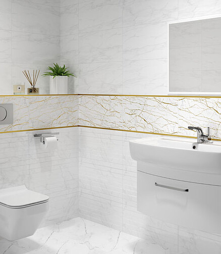 Плитка Cersanit CALACATTA 29,8х59,8см 1,425м2 цвет белый 438x503 в Материке