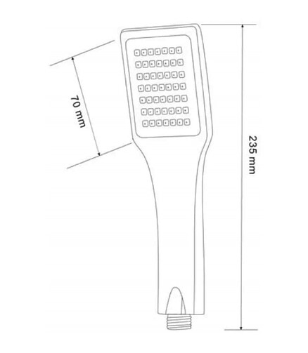 Лейка для душа VODA VSP751Q 70мм 1 функция форсунки Self-Clean Device 438x503 в Материке - Вариант 2