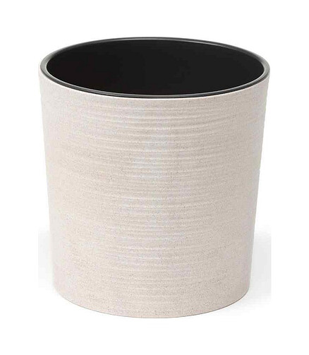 Кашпо MALWA DLUTO wood с вкладышем (30x30см) пластик белый LA844-05 438x503 в Материке