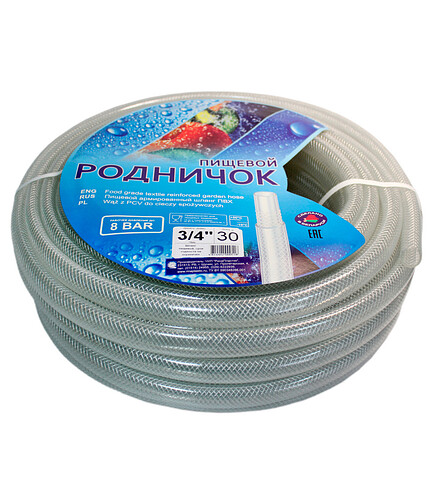 Шланг пищевой армир. РОДНИЧОК 3/4" 30м 438x503 в Материке
