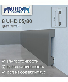 Плинтус SOLID_8UHD_05/80_полистирол ТИТАН-2.4м 238x286 в Материке - Вариант 2