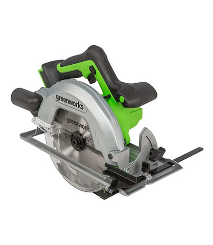 Пила циркулярная без аккум. GREENWORKS GD24CS 24В 185мм 438x503 в Материке