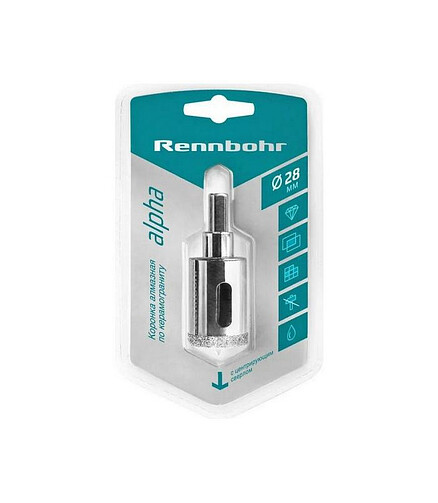 Коронка алмазная по керамограниту RENNBOHR 28мм 438x503 в Материке