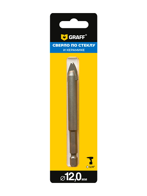 Сверло по стеклу и керамике GRAFF 12х93мм 495x660 Сверло по стеклу и керамике GRAFF 12х93мм 495x660 в Материке