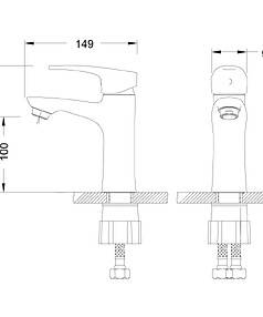 Смеситель LINARA LM0406C (для умывальника)