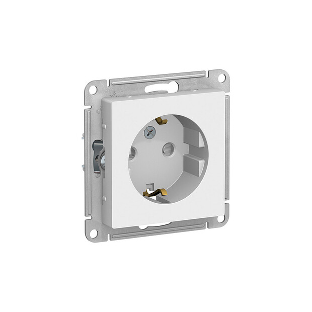 Розетка SE ATLAS Design ATN000145 1мест. с/з шторки белый