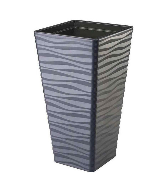 Кашпо SAHARA Dunes Slim Квадрат с вкладышем (34x64см) пластик антрацит 3960-014 586x674 Кашпо SAHARA Dunes Slim Квадрат с вкладышем (34x64см) пластик антрацит 3960-014 586x674 в Материке