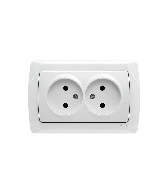 Розетка Viko CARMEN 90561055 2мест. белый 586x674 Розетка Viko CARMEN 90561055 2мест. белый 586x674 в Материке