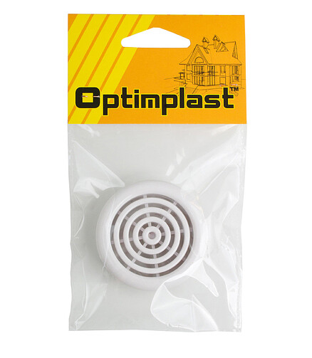 Решетка вент. круглая OptimPlast 48мм белая 438x503 в Материке