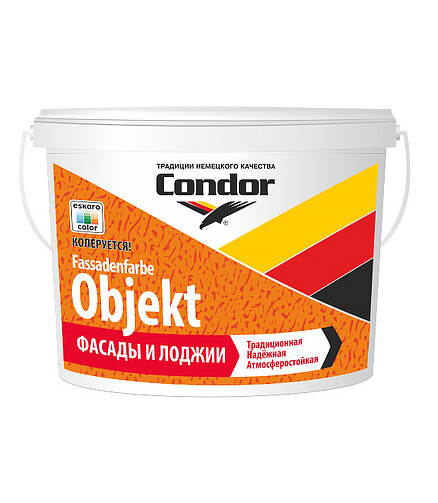 Краска Condor Fassadenfarbe-Objekt, 1,5кг 438x503 в Материке