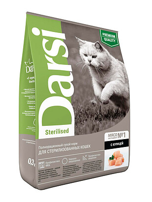 Корм для кошек Darsi Sterilised курица (0,3кг) 238x286 в Материке