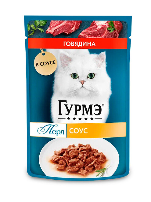 Корм для кошек Gourmet Perle говядина, соус (75г) 495x660 Корм для кошек Gourmet Perle говядина, соус (75г) 495x660 в Материке