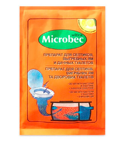 Порошок для септиков и выгребных ям Microbec саше 25г, Bros 438x503 в Материке