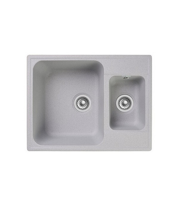 Мойка QUARZ GF-Z 09 (ECO 09), 1,5 чаши 620х480мм серый (без сифона) 586x674 Мойка QUARZ GF-Z 09 (ECO 09), 1,5 чаши 620х480мм серый (без сифона) 586x674 в Материке