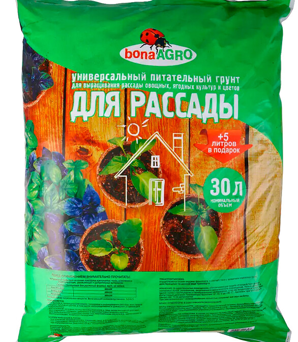 Грунт bonaAGRO для Рассады питательный (30л) 586x674 Грунт bonaAGRO для Рассады питательный (30л) 586x674 в Материке