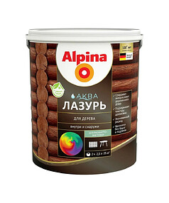 Лазурь ALPINA АКВА для дерева 2,5л